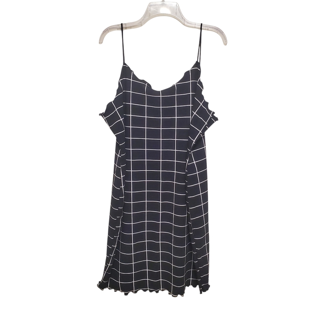 Grid Plaid Mini Dress Black and White Plus Size 4X - Picture 4 of 11